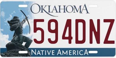 OK license plate 594DNZ
