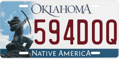 OK license plate 594DOQ