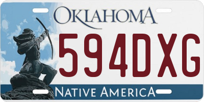 OK license plate 594DXG