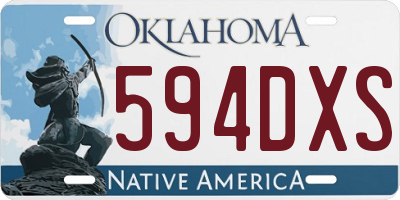 OK license plate 594DXS