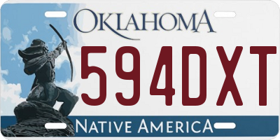 OK license plate 594DXT