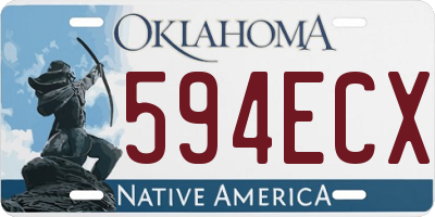 OK license plate 594ECX