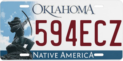 OK license plate 594ECZ