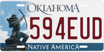 OK license plate 594EUD