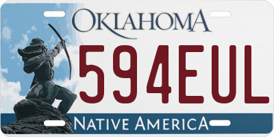 OK license plate 594EUL
