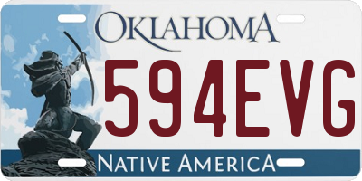 OK license plate 594EVG