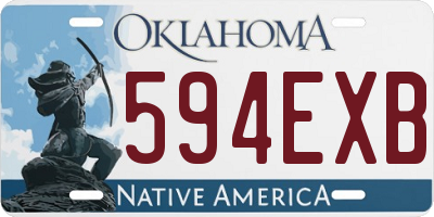 OK license plate 594EXB
