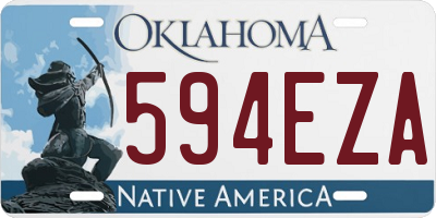 OK license plate 594EZA