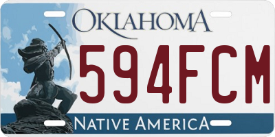 OK license plate 594FCM