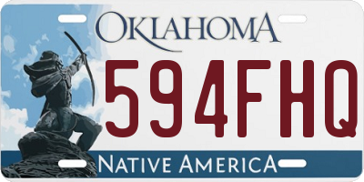 OK license plate 594FHQ