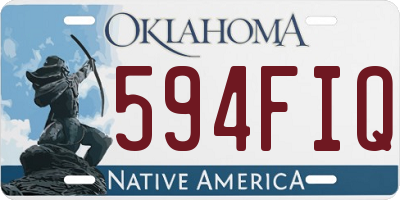 OK license plate 594FIQ