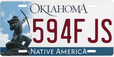 OK license plate 594FJS