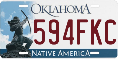 OK license plate 594FKC