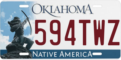 OK license plate 594TWZ