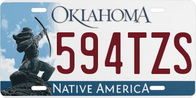 OK license plate 594TZS
