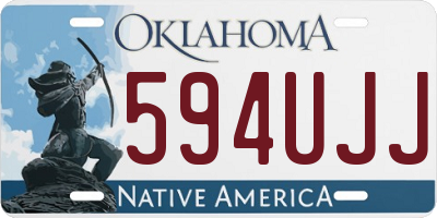 OK license plate 594UJJ