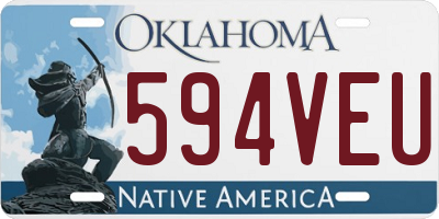 OK license plate 594VEU