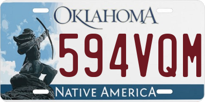 OK license plate 594VQM