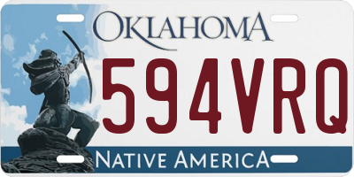 OK license plate 594VRQ