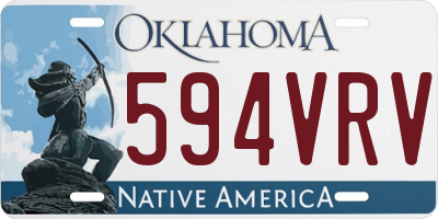 OK license plate 594VRV