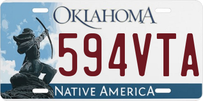 OK license plate 594VTA