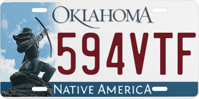 OK license plate 594VTF
