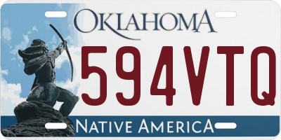 OK license plate 594VTQ