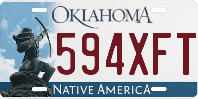 OK license plate 594XFT
