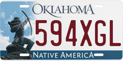 OK license plate 594XGL