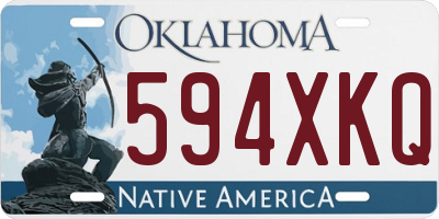 OK license plate 594XKQ