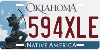 OK license plate 594XLE