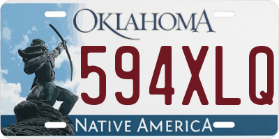 OK license plate 594XLQ