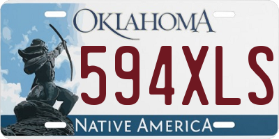 OK license plate 594XLS