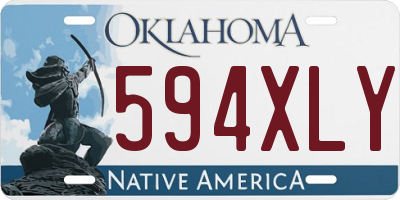 OK license plate 594XLY