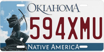 OK license plate 594XMU