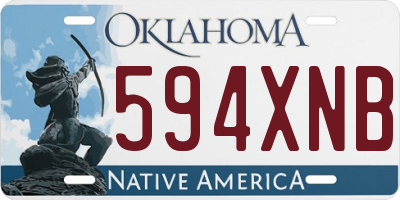 OK license plate 594XNB