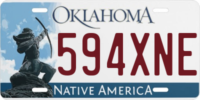 OK license plate 594XNE