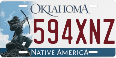 OK license plate 594XNZ