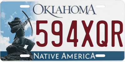 OK license plate 594XQR