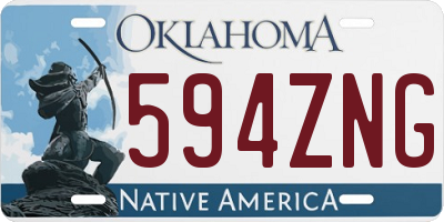 OK license plate 594ZNG