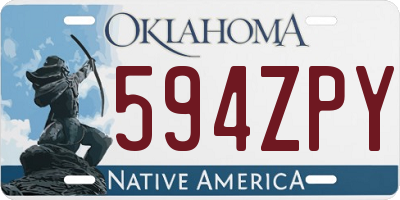 OK license plate 594ZPY