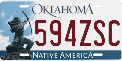 OK license plate 594ZSC