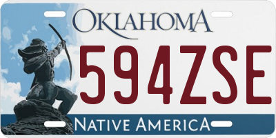 OK license plate 594ZSE