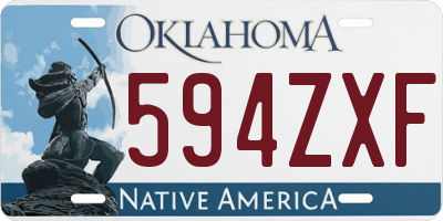 OK license plate 594ZXF