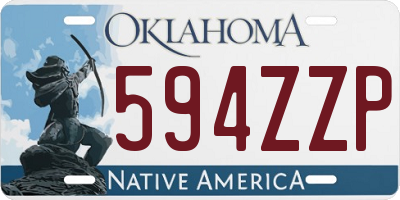 OK license plate 594ZZP