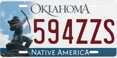 OK license plate 594ZZS