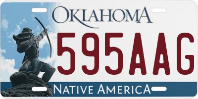 OK license plate 595AAG