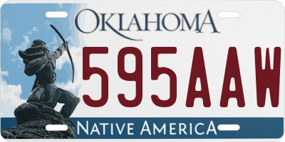 OK license plate 595AAW