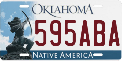 OK license plate 595ABA