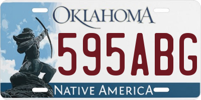 OK license plate 595ABG